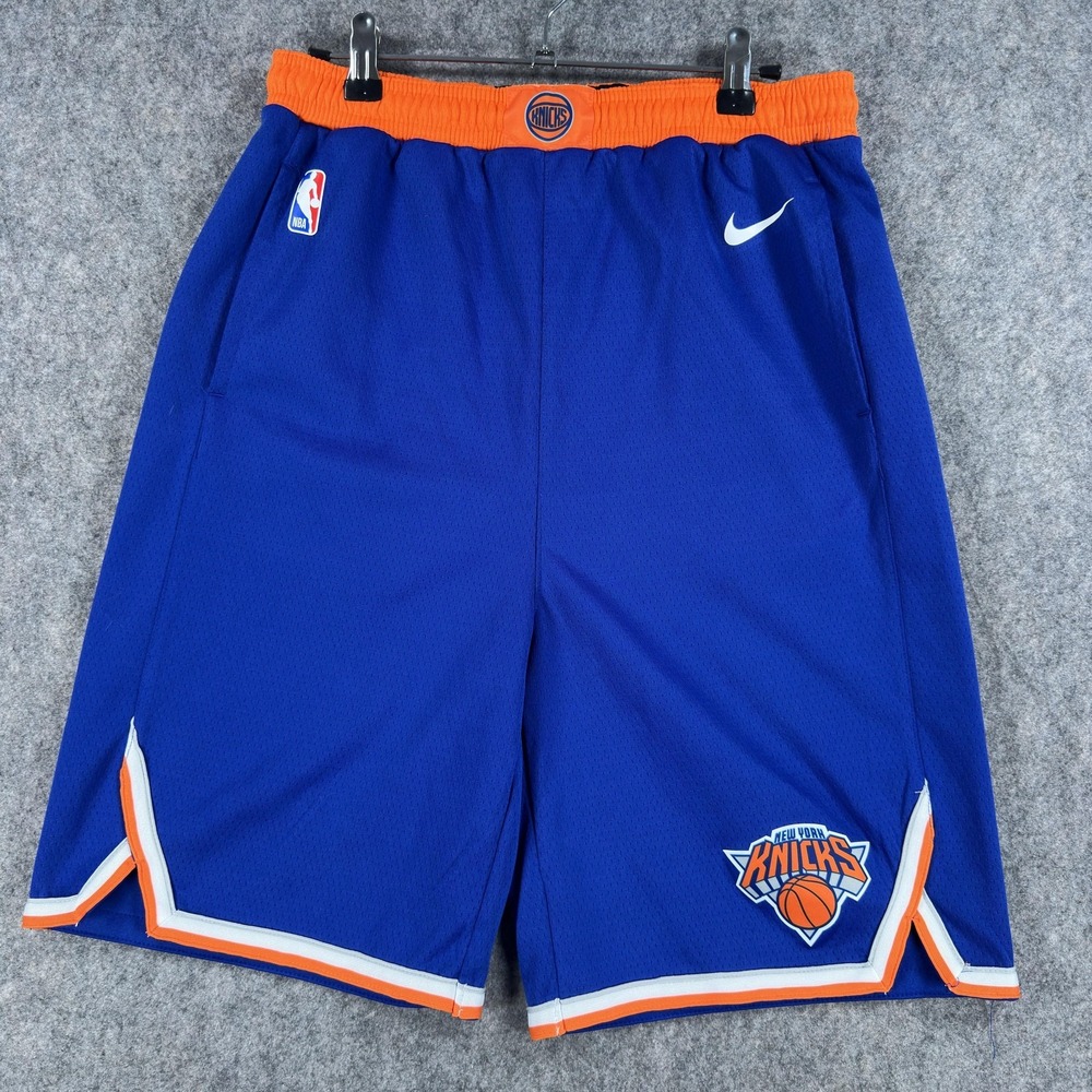 New York Knicks Shorts Youth XL Blue Mesh NBA Basketball Dri-FIT Nike